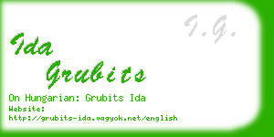 ida grubits business card